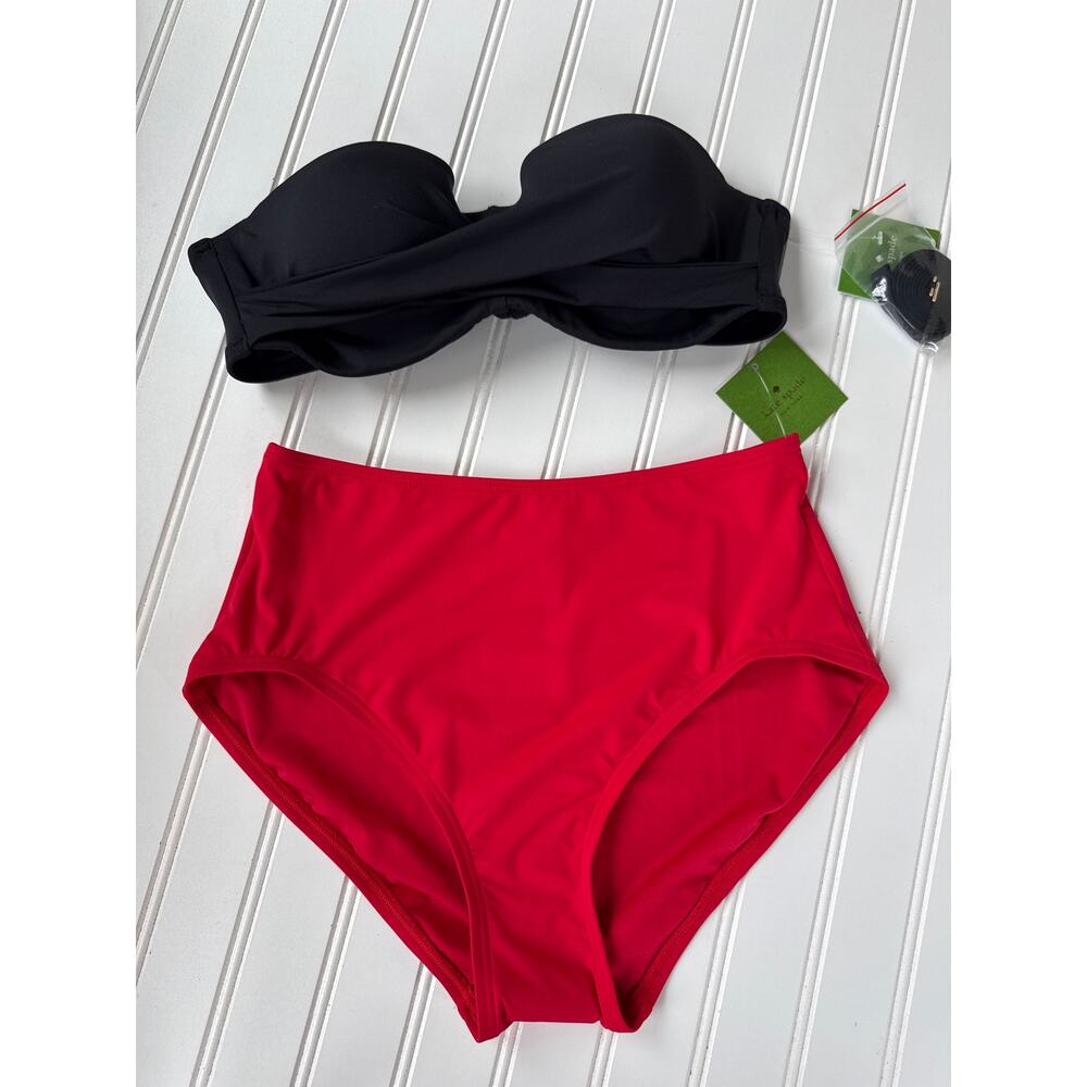 NWT Kate Spade 3 PC Swimsuit Bikinis High Waist Swim Beach Summer Bundle Size S - Picture 7 of 8